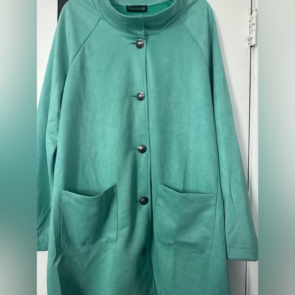 Sterling Kreek Turquoise Suede Unlined light coat - Picture 6 of 16